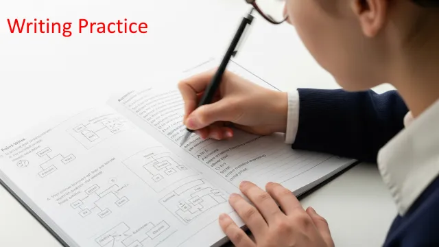 Class 10 student practicing writing answers to improve speed for board exams