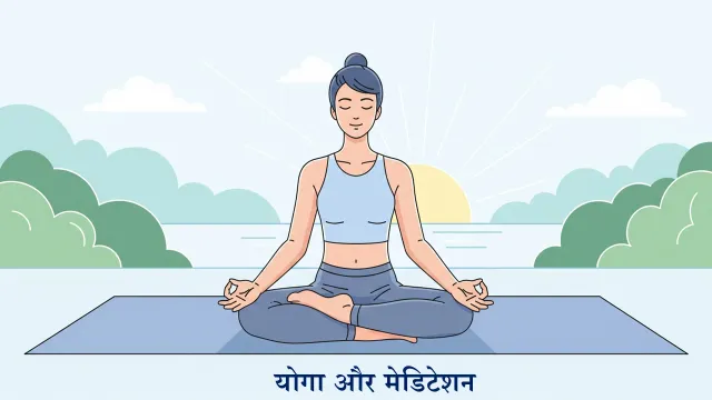 Yoga and Meditation Benefits Person practicing yoga and meditation in open natural environment