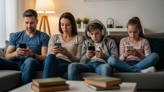 मोबाइल के कारण परिवार में आपसी बातचीत की कमी